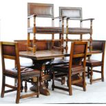 NIGEL GRIFFITHS LARGE SOLID OAK DINING SUITE