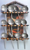 ANTIQUE EARLY 19TH CENTURY DUTCH PAINTED SPOON RACK
