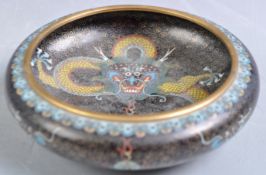 19TH CENTRUY ORIENTAL CLOISONNE ENAMELED DISH