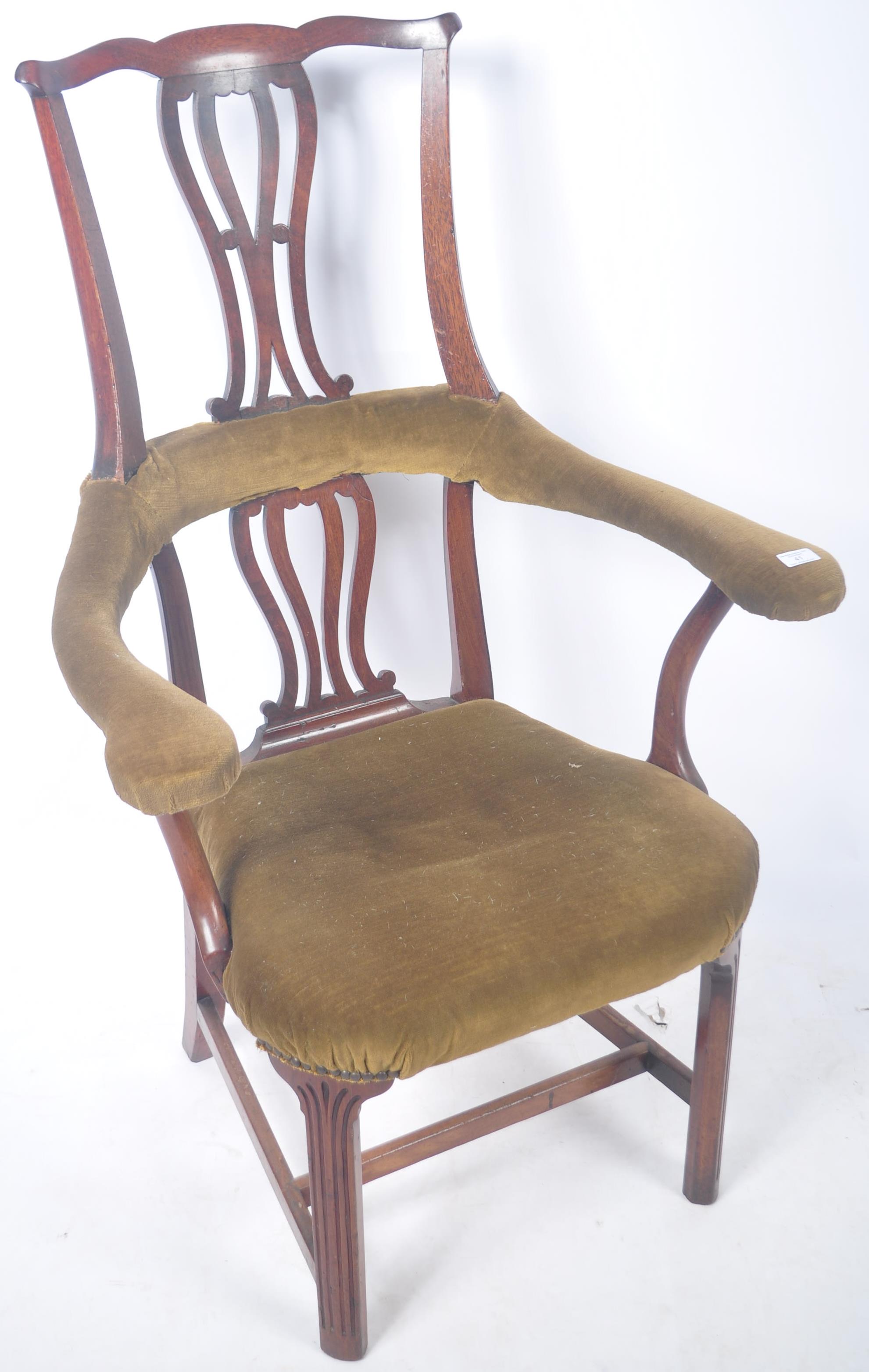 18TH CENTURY GEORGIAN COUNTRY HOUSE ARMCHAIR / DINING CARVER CHAIR - Image 2 of 8