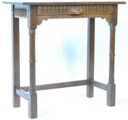 NIGEL GRIFFITHS JACOBEAN REVIVAL OAK SIDE TABLE