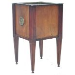 19TH CENTURY WALNUT WINE BUCKET RAISED ON REEDED SUPPORTS