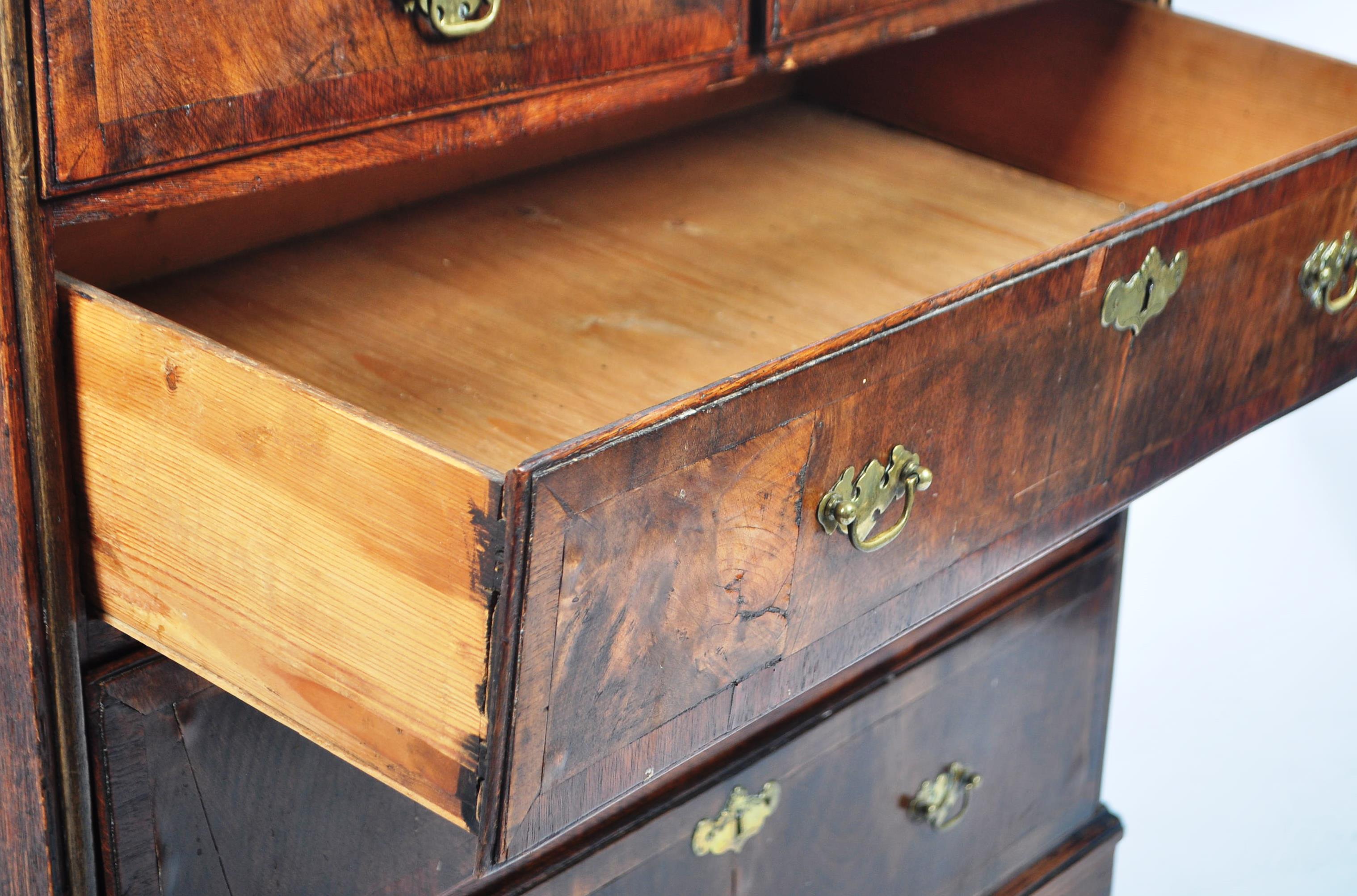 ANTIQUE 17TH CENTURY QUEEN ANNE WALNUT CHEST OF DRAWERS - Image 5 of 7