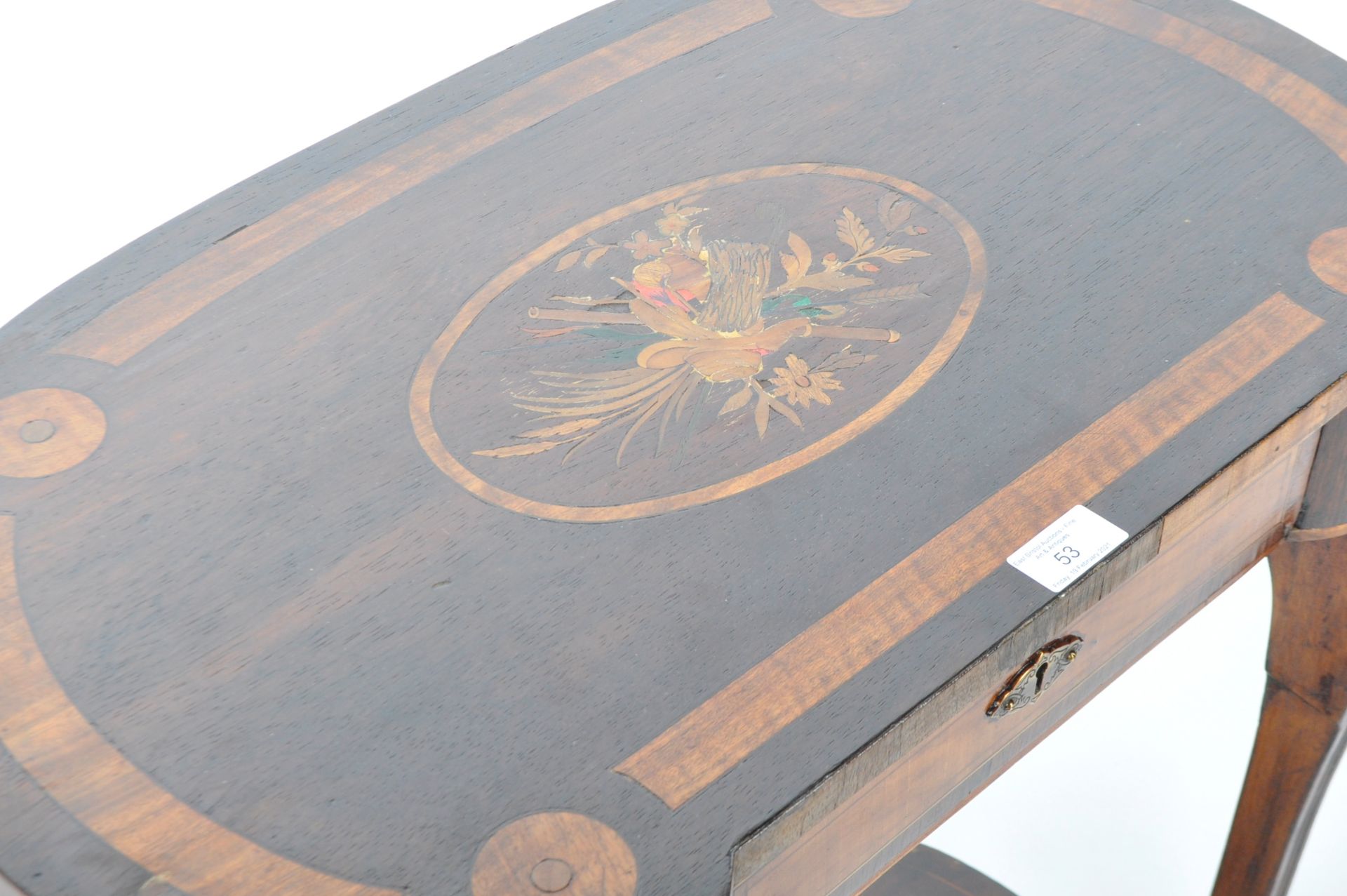 19TH CENTURY ROSEWOOD AND MARQUETRY INLAID SIDE TABLE - Image 3 of 6