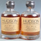 TWO BOTTLES OF HUDSON MANHATTAN RYE WHISKY