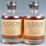 TWO BOTTLES OF HUDSON MANHATTAN RYE WHISKY