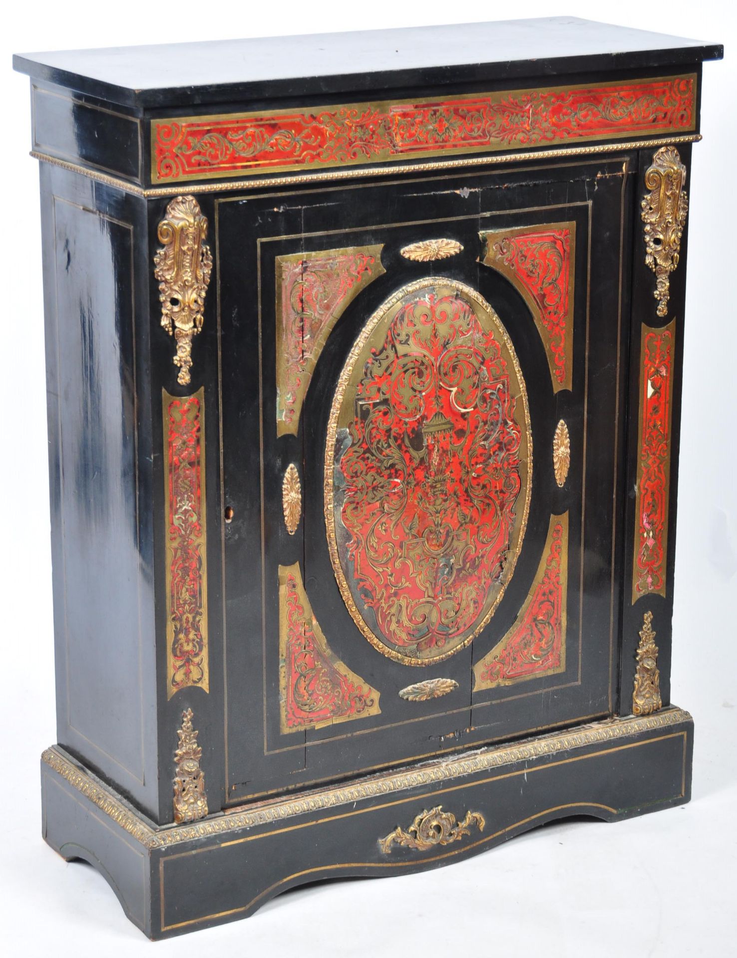 19TH CENTURY BOULLE WORK RED TORTOISESHELL PIER CABINET - Image 2 of 8