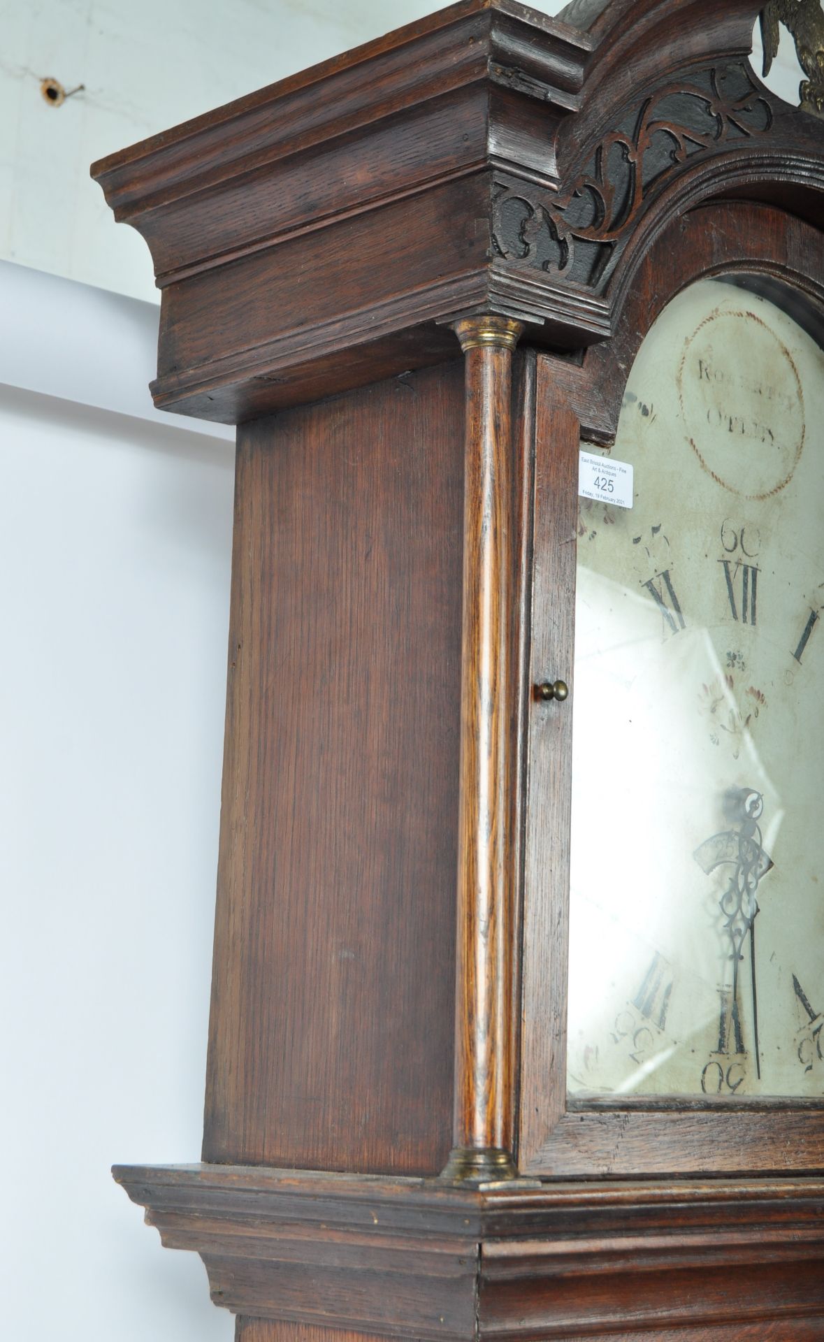 18TH CENTURY GEORGIAN PAINTED DIAL LONGCASE CLOCK - Image 10 of 19