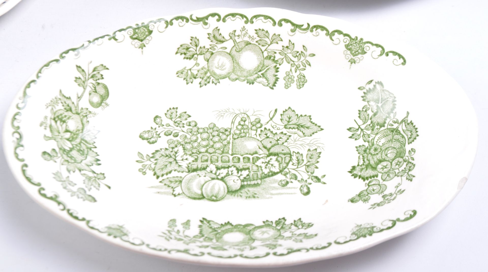 MASONS IRONSTONE FRUIT BASKET DINNER SERVICE