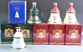 COLLECTION OF BELLS WHISKY CHRISTMAS DECANTERS