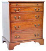 19TH CENTURY GEORGIAN BACHELORS MAHOGANY CHEST OF DRAWERS