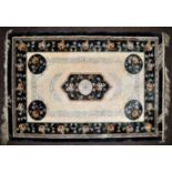 EARLY 20TH CENTURY CHINESE WOOL AND SILK WOVEN CARPET FLOOR RUG