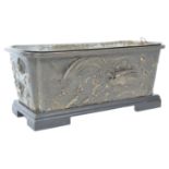 19TH CENTURY CHINESE ORIENTAL BRONZE FRUIT COOLER / PLANTER