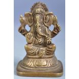 19TH CENTURY CHINESE BRONZE FIGURE OF THE DEITY GANESH