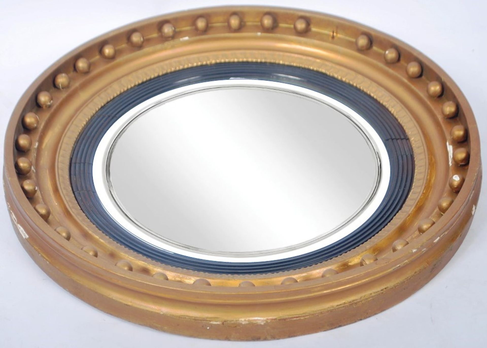 GEORGIAN REGENCY CONVEX MIRROR FRAME WITH MIRROR