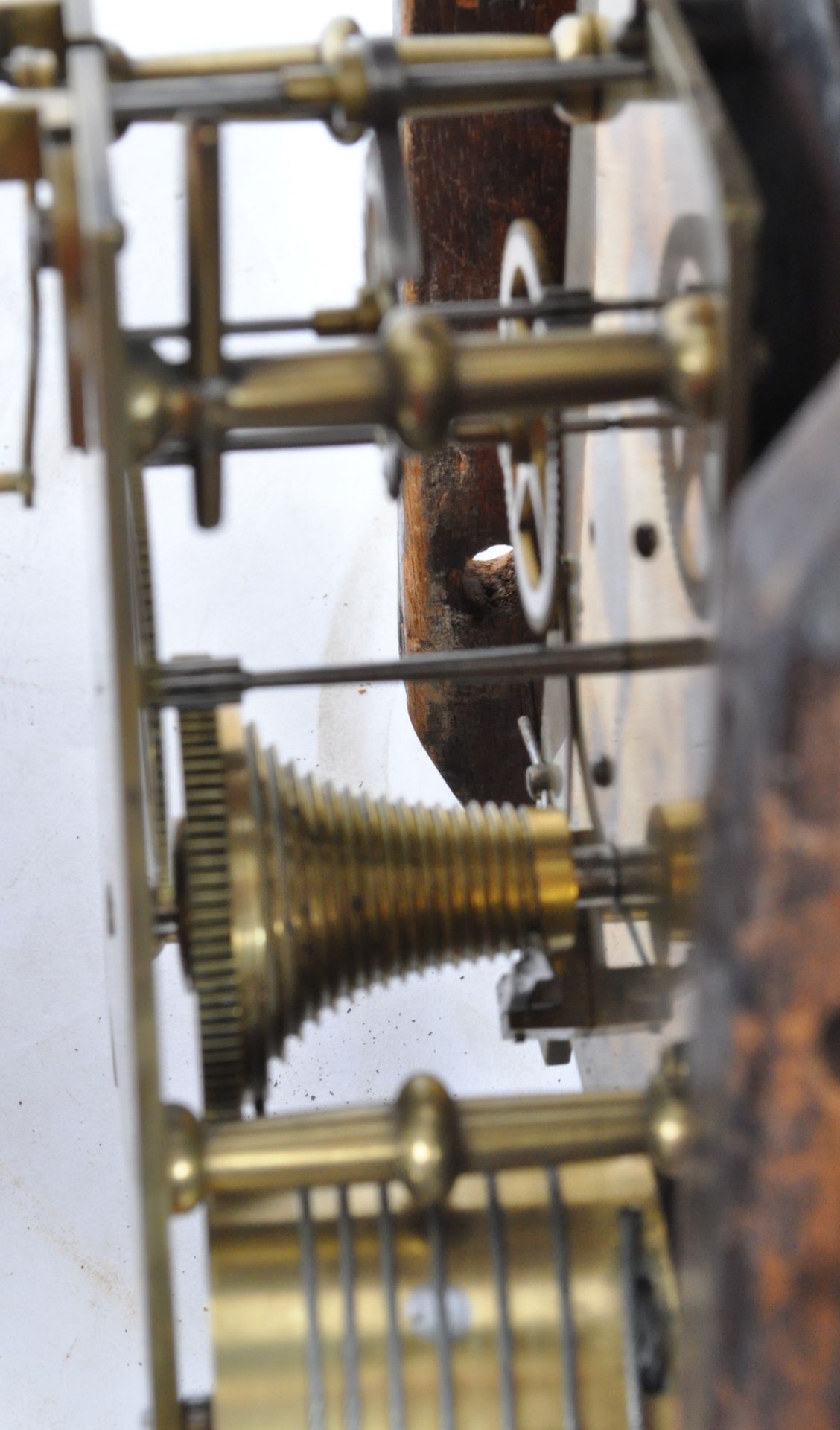 19TH CENTURY MAHOGANY CASED FUSEE MOVEMENT DROP DIAL CLOCK - Image 5 of 13