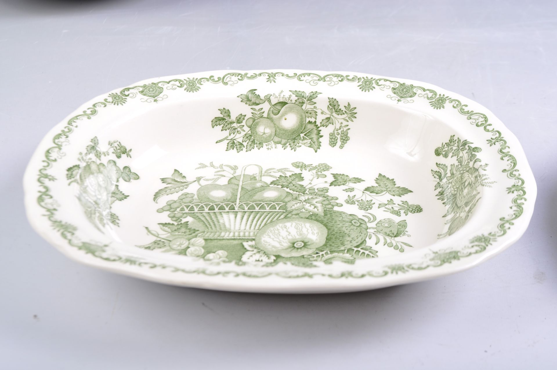 MASONS IRONSTONE FRUIT BASKET DINNER SERVICE - Image 8 of 13