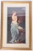 EARLY 20TH CENTURY OIL BOARD PAINTING OF A NEOCLASSICAL MAIDEN