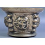 ANTIQUE 17TH CENTURY BRONZE APOTHECARY MORTAR POT