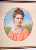 WILLIAM DRUMMOND YOUNG SCOTTISH DEBUTANTE PASTEL PAINTING