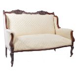 ANTIQUE 19TH CENTURY VICTORIAN UPHOLSTERED SOFA SETTEE