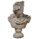 ANTIQUE STYLE STONE BUST OF ALEXANDER THE GREAT