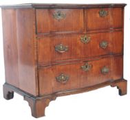 ANTIQUE 18TH CENTURY WALNUT SERPENTINE CHEST OF DRAWERS