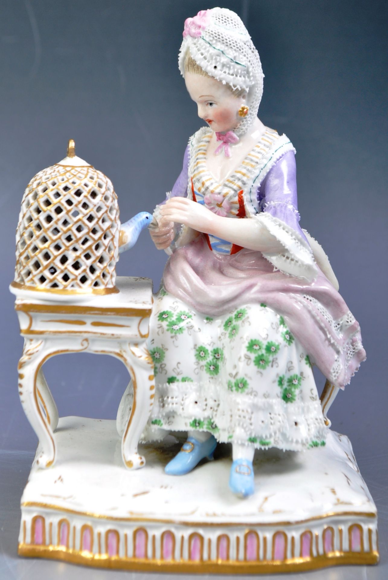 ANTIQUE MEISSEN FIGURINE GROUP - TOUCH - BY JC SCHONHEIT