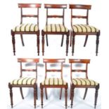 SET OF SIX ANTIQUE ROSEWOOD DINING CHAIRS IN THE GILLOWS STYLE