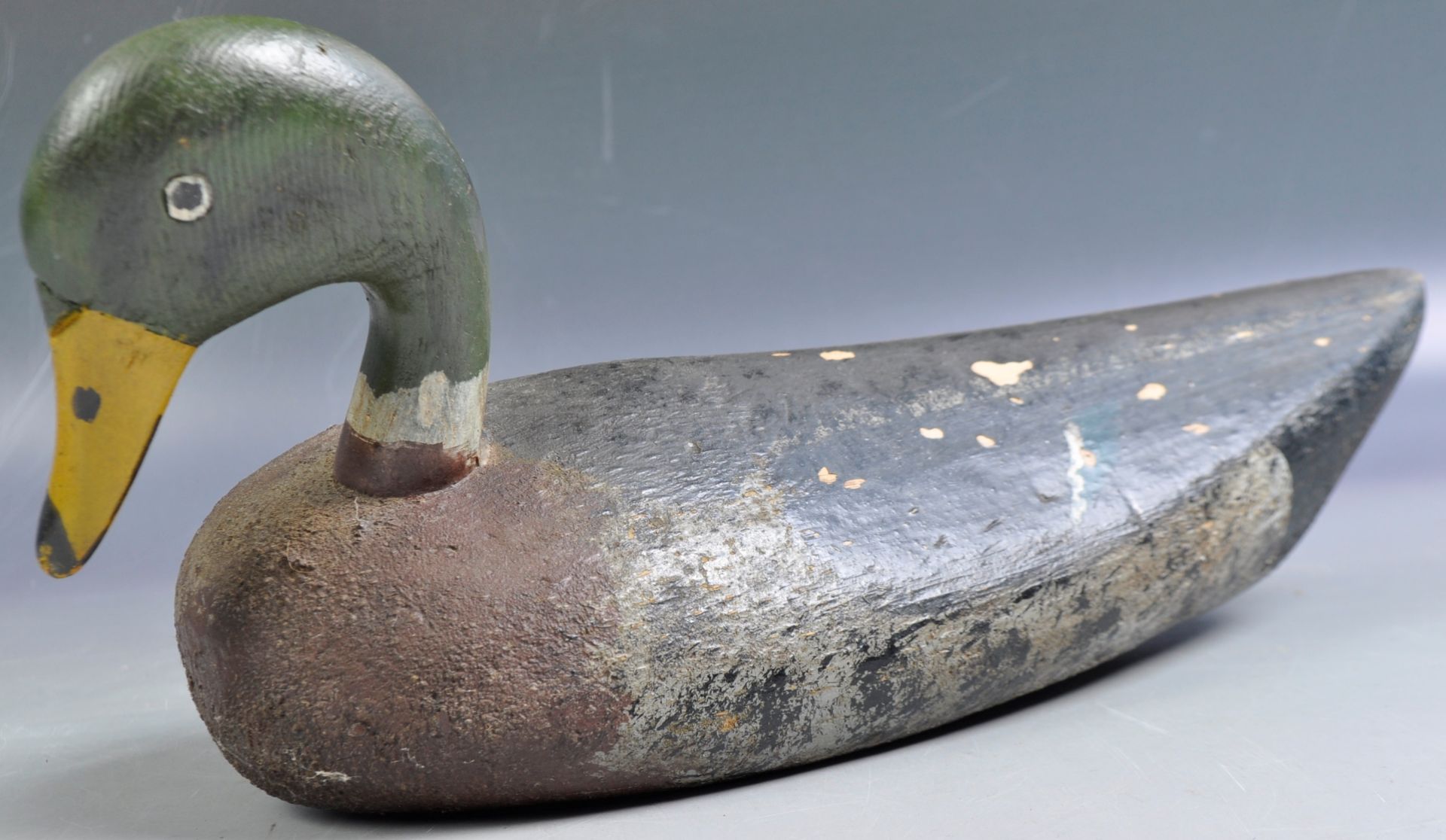 19TH CENTURY HAND CARVED AND PAINTED MALLARD DECOY DUCKS