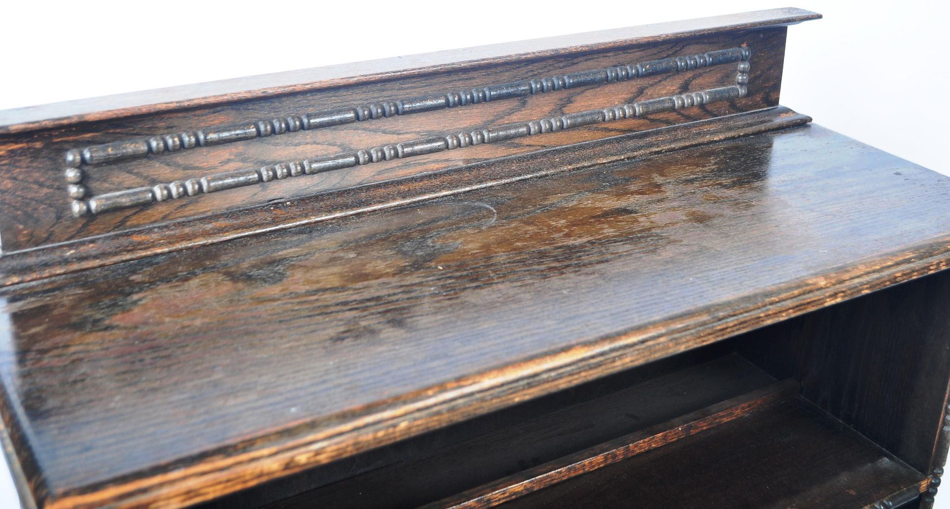 19TH CENTURY VICTORIAN OAK CARVED OPEN LIBRARY BOOKCASE - Image 3 of 7