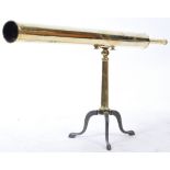 LARGE AND IMPRESSIVE 18TH CENTURY BRASS TELESCOPE