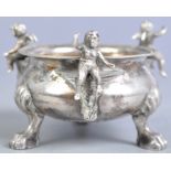 ANTIQUE ITALIAN SILVER CHERUB TABLE SALT CONDIMENT