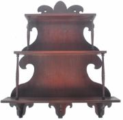 18TH CENTURY GEORGIAN MAHOGANY WALL MOUNTED DISPLAY SHELVES