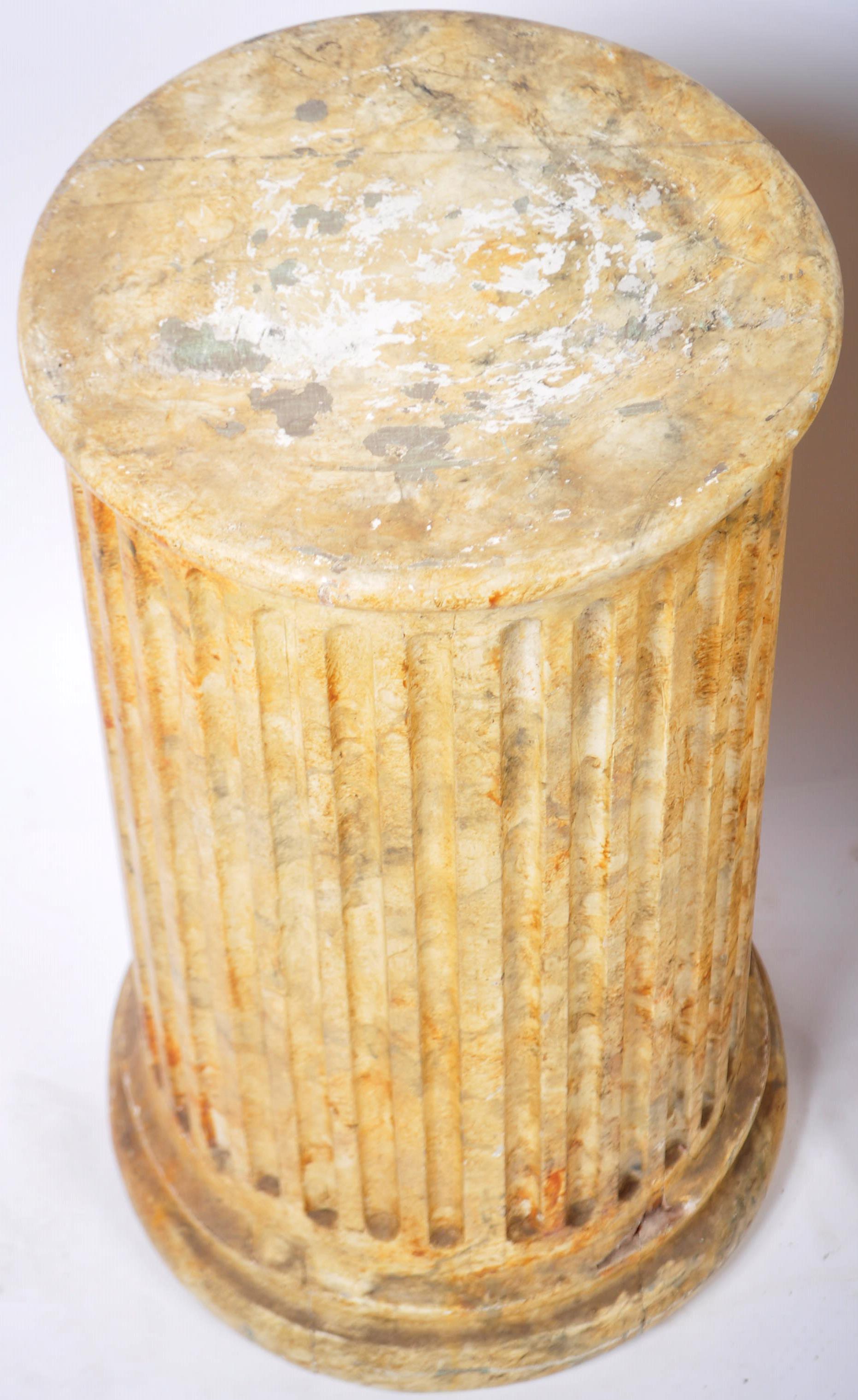 19TH CENTURY VICTORIAN FAUX SENNIE MARBLE COLUMNS - Image 5 of 6