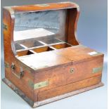 ANTIQUE 19TH CENTURY OAK DECANTER BOX TEA CADDY COMPENDIUM