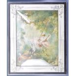 AFTER JH FRAGONARD - THESWING - IVORY PANEL PAINTING