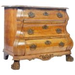 19TH CENTURY ANTIQUE WALNUT COMMODE CHEST OF DRAWERS