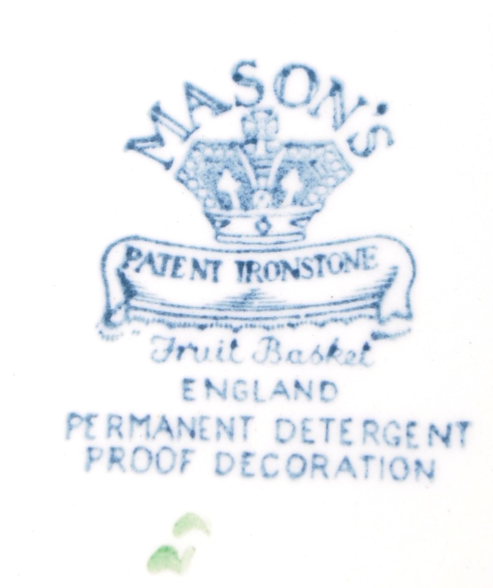 MASONS IRONSTONE FRUIT BASKET DINNER SERVICE - Image 11 of 13