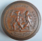 RARE BATTLE OF TRAFALGAR & WATERLOO PRESSED TREEN SNUFF BOX