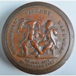 RARE BATTLE OF TRAFALGAR & WATERLOO PRESSED TREEN SNUFF BOX