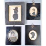 COLLECTION OF ENGLISH ANTIQUE PORTRAIT MINIATURES