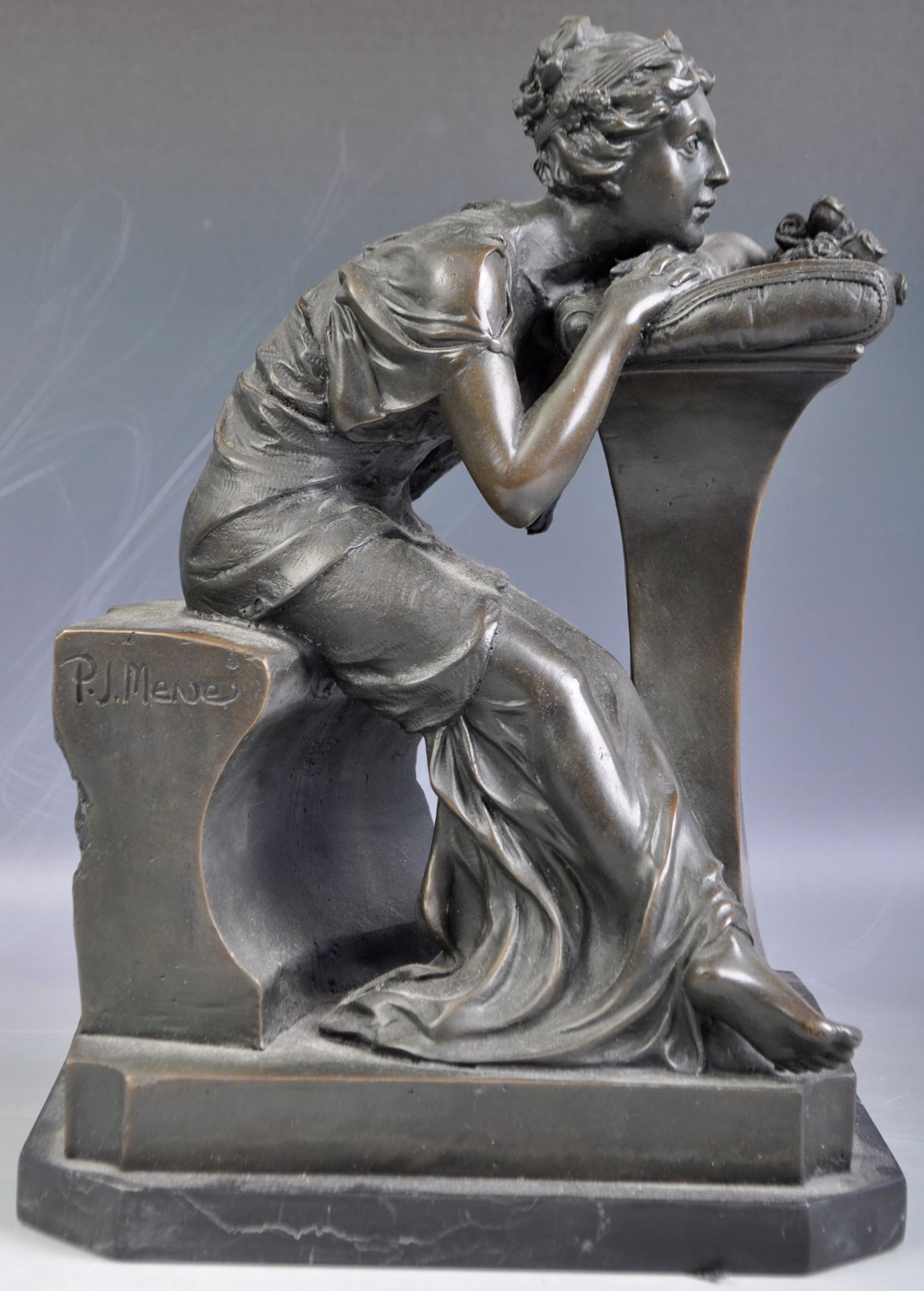 PIERRE JULES MENE GARANTI FOUNDRY BRONZE OF A MAIDEN - Image 2 of 6