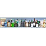 COLLECTION OF ASSORTED ALCOHOL MINIATURES INCLUDING WHISKY & PORT