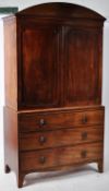 18TH CENTURY GEORGIAN MAHOGANY COUNTRY HOUSE LINEN PRESS