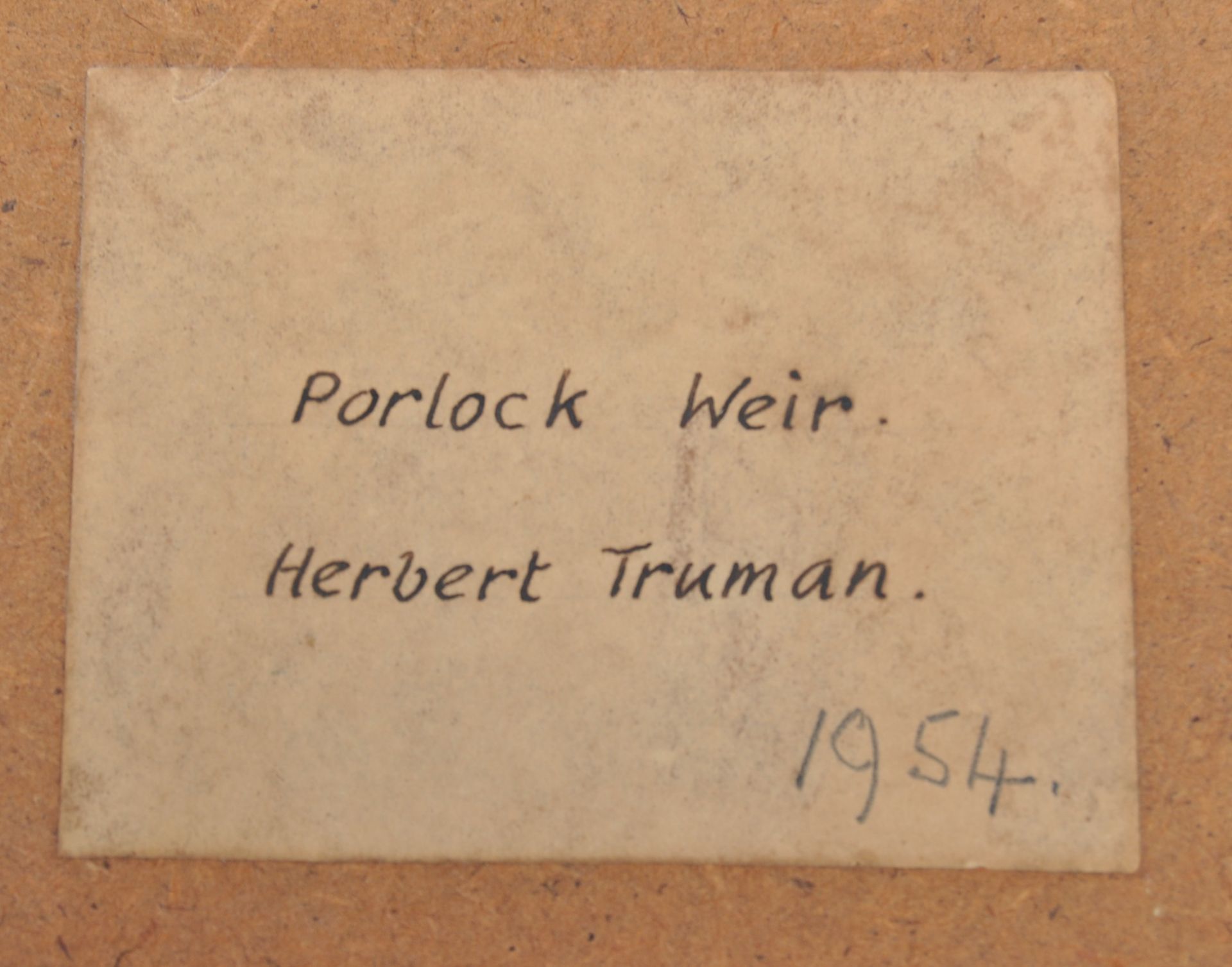 HERBERT TRUMAN BRISTOL SAVAGES OIL OF PORLOCK WEIR - Image 7 of 8