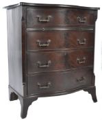 19TH CENTURY MAHOGANY SERPENTINE BACHELORS CHEST OF DRAWERS