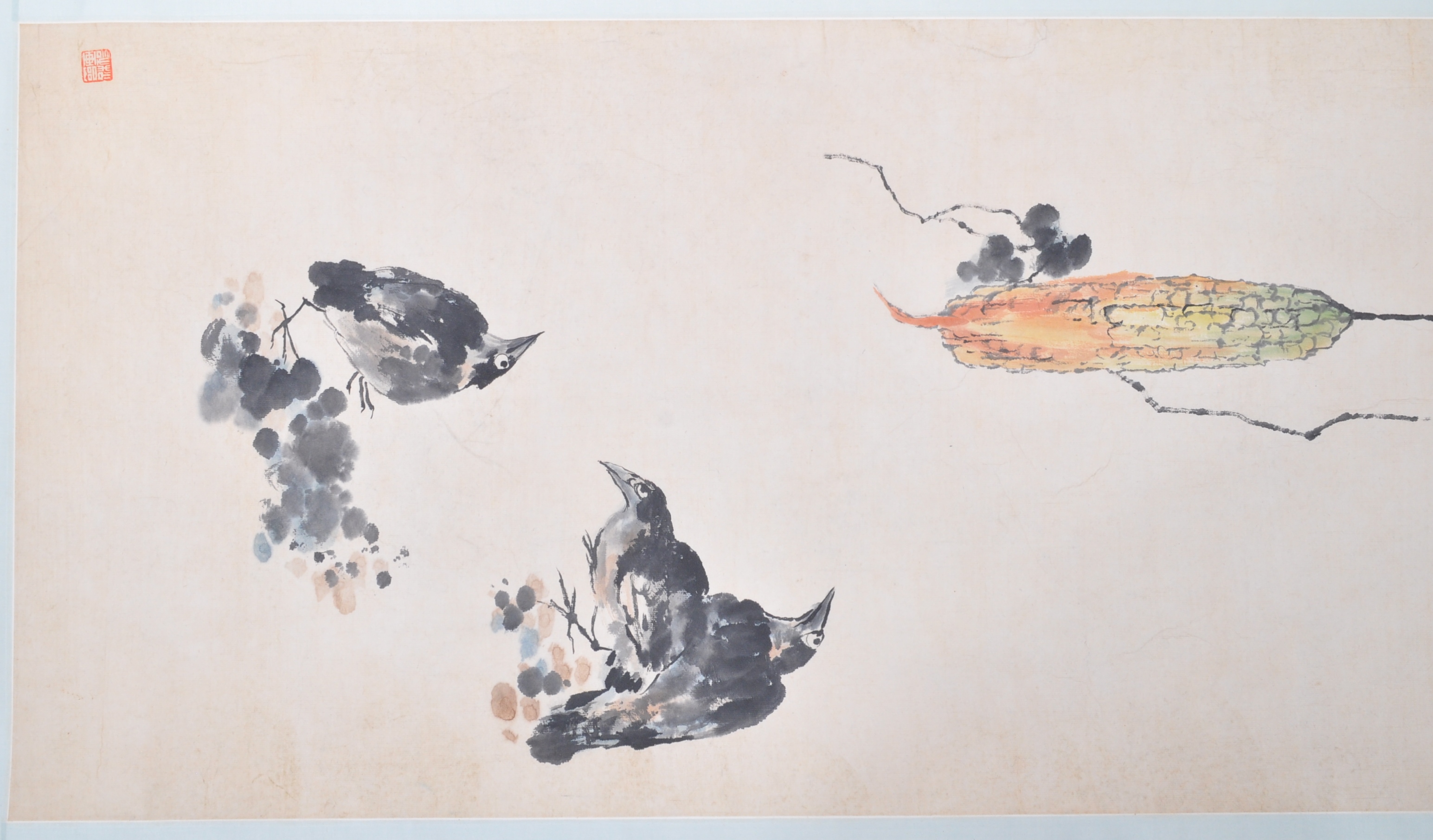 QIAN SONGYAN (1898-1985) - A MOMENT OF PEACEFUL LIFE CHINESE SCROLL - Image 4 of 5