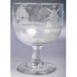 19TH CENTURY DUTCH FINELY ENGRAVED DRINK GLASS