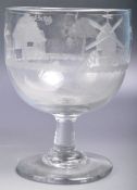 19TH CENTURY DUTCH FINELY ENGRAVED DRINK GLASS